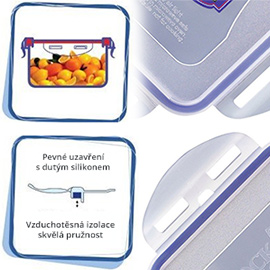 Dokonale vzduchotěsné a vodotěsné boxy na potraviny.
